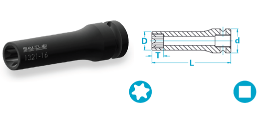 用于 Torx? 螺絲的長款套